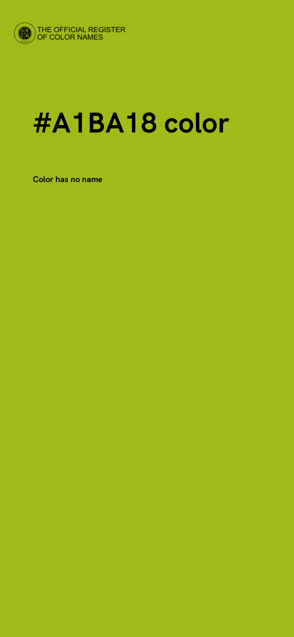 #A1BA18 color image