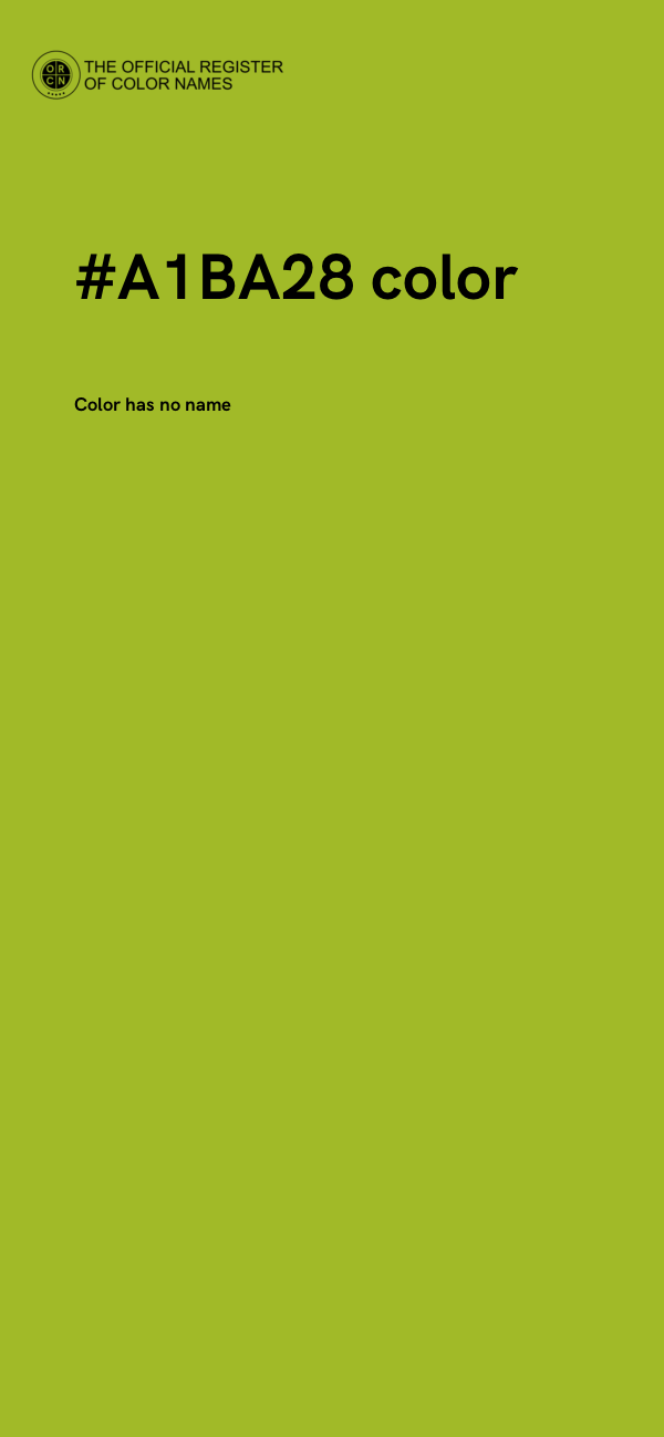 #A1BA28 color image