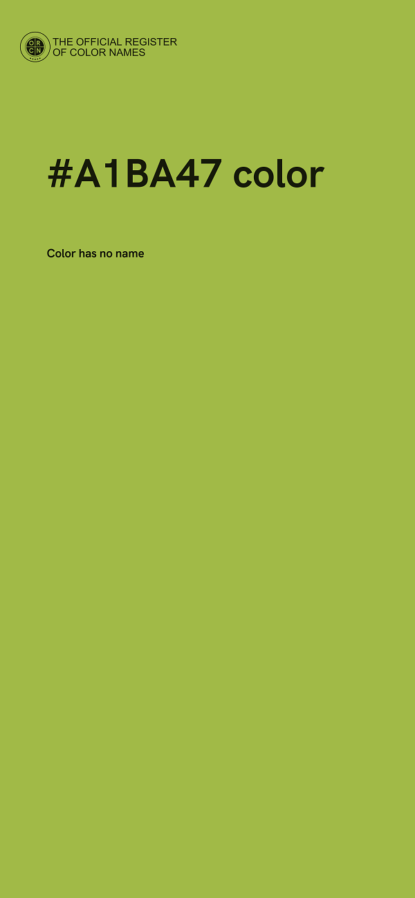 #A1BA47 color image