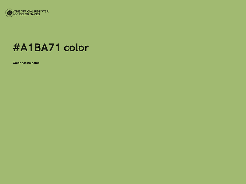 #A1BA71 color image