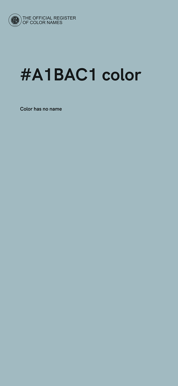 #A1BAC1 color image