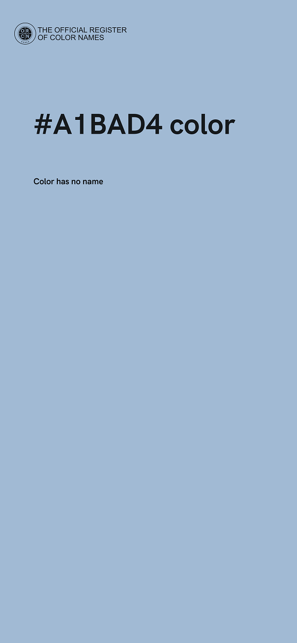 #A1BAD4 color image