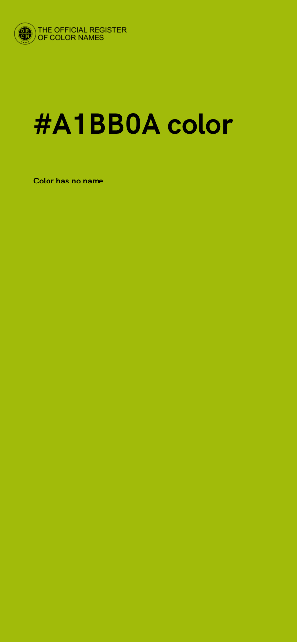 #A1BB0A color image