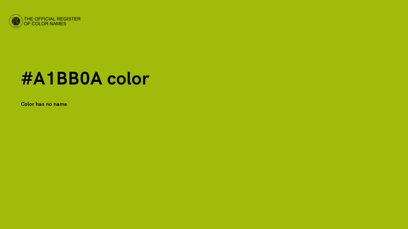 #A1BB0A color image