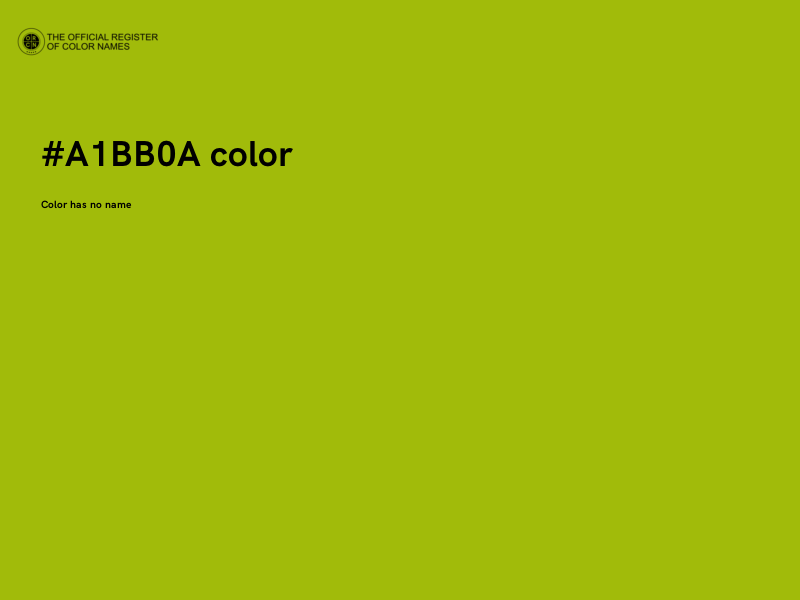 #A1BB0A color image