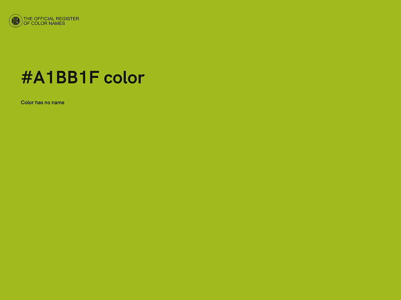 #A1BB1F color image