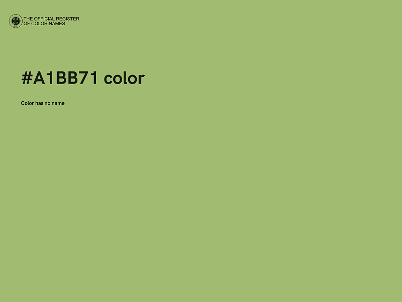 #A1BB71 color image