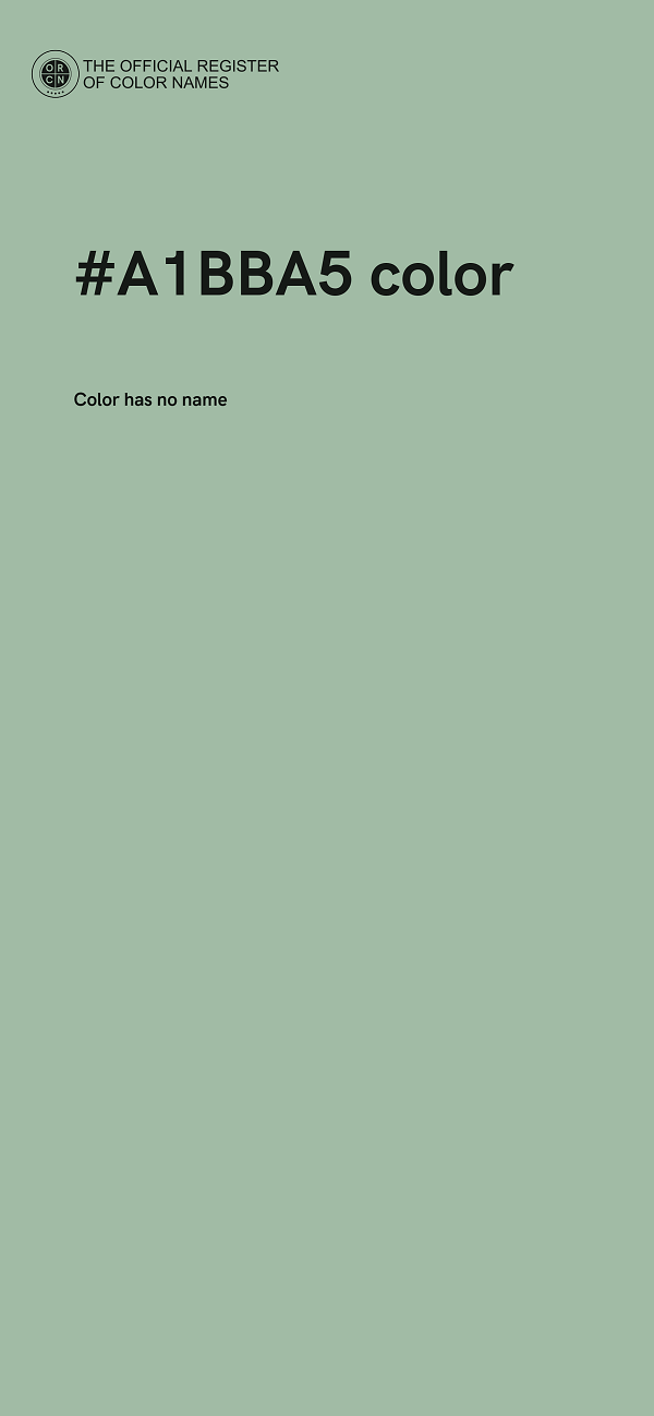 #A1BBA5 color image