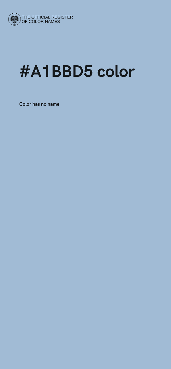 #A1BBD5 color image