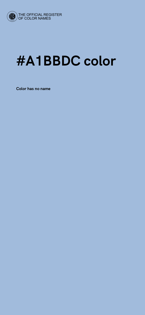#A1BBDC color image