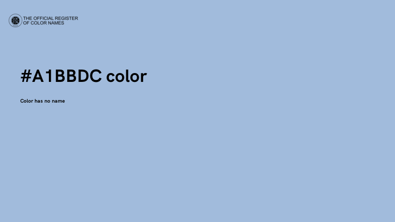 #A1BBDC color image