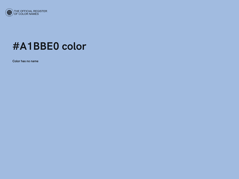 #A1BBE0 color image