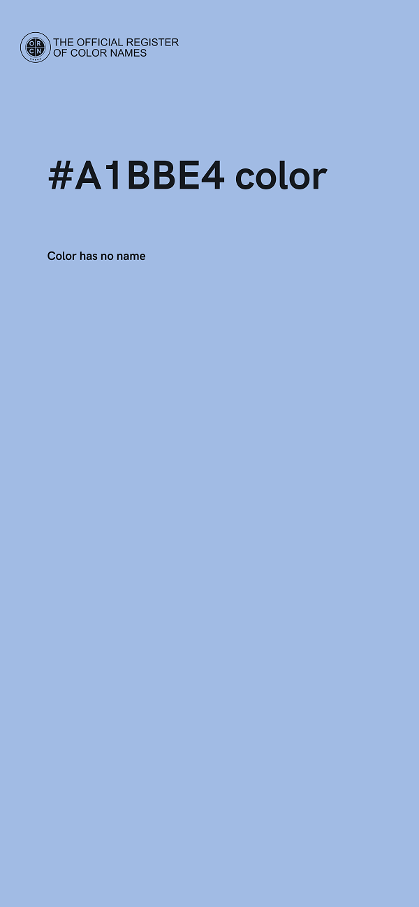 #A1BBE4 color image