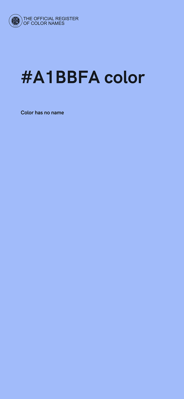 #A1BBFA color image