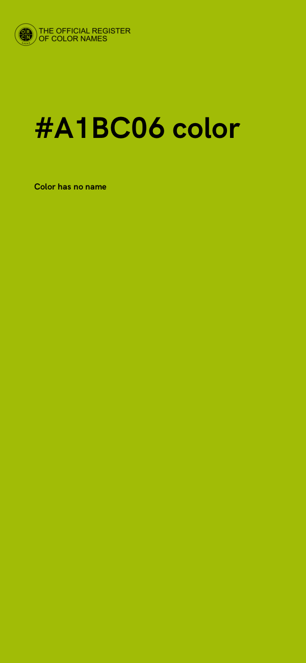 #A1BC06 color image