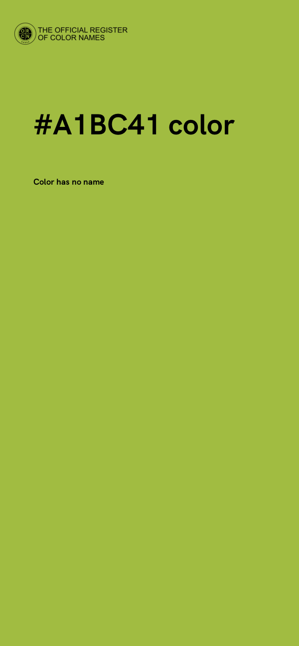#A1BC41 color image