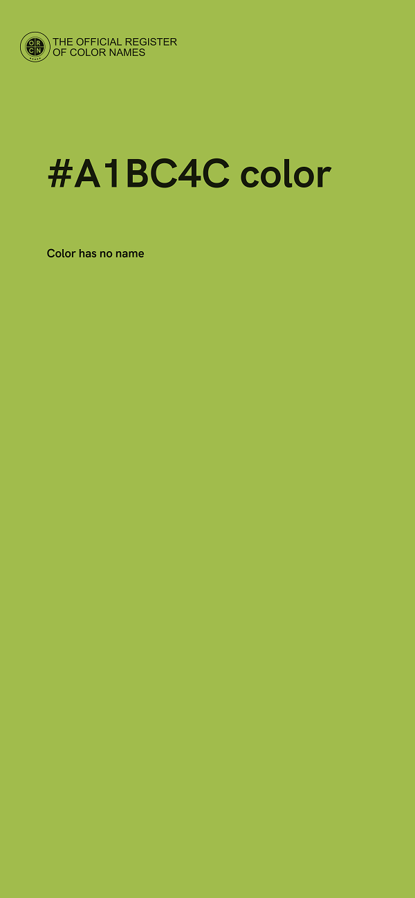 #A1BC4C color image