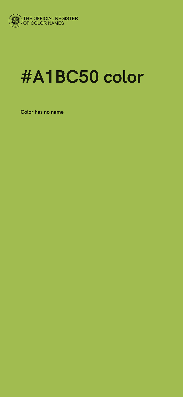 #A1BC50 color image