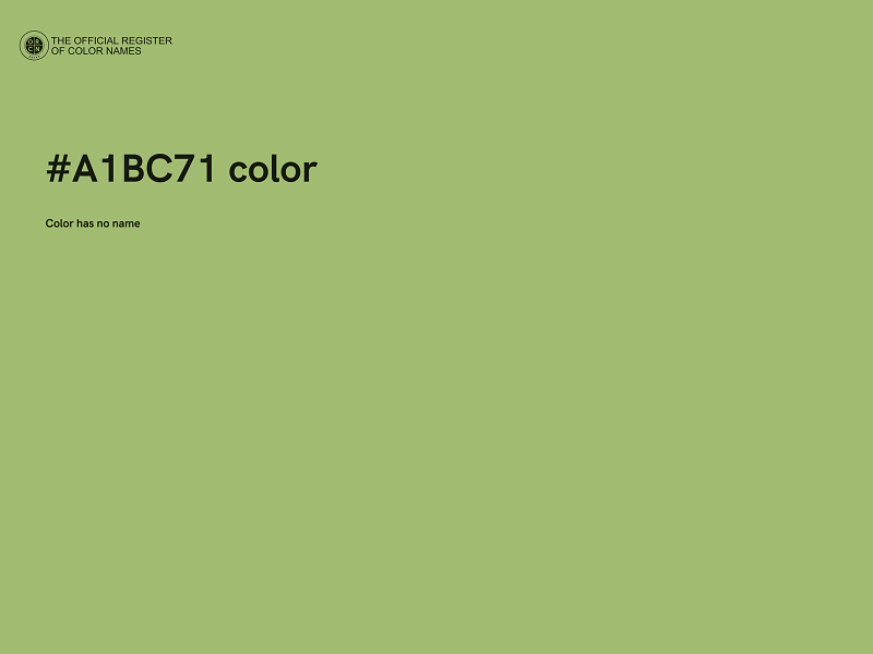 #A1BC71 color image