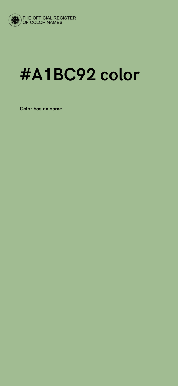 #A1BC92 color image