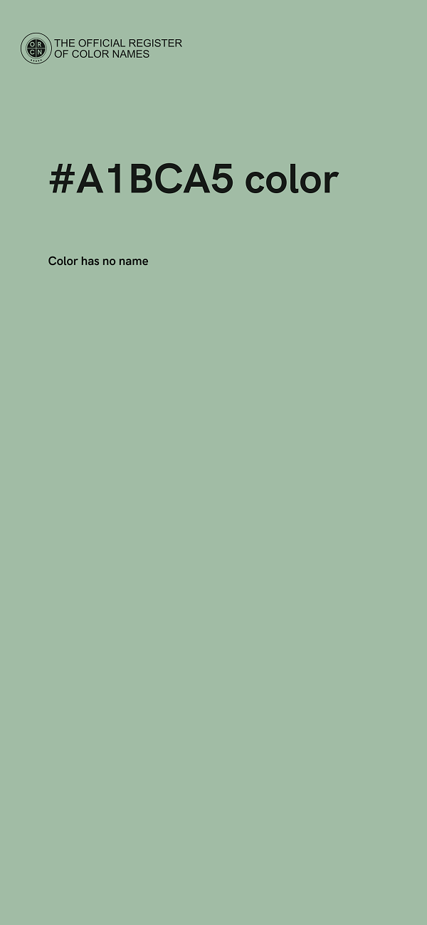 #A1BCA5 color image