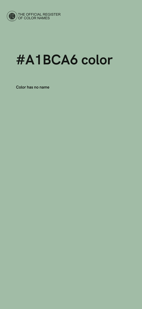 #A1BCA6 color image