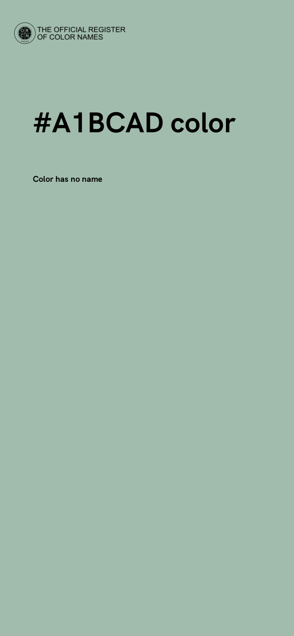 #A1BCAD color image