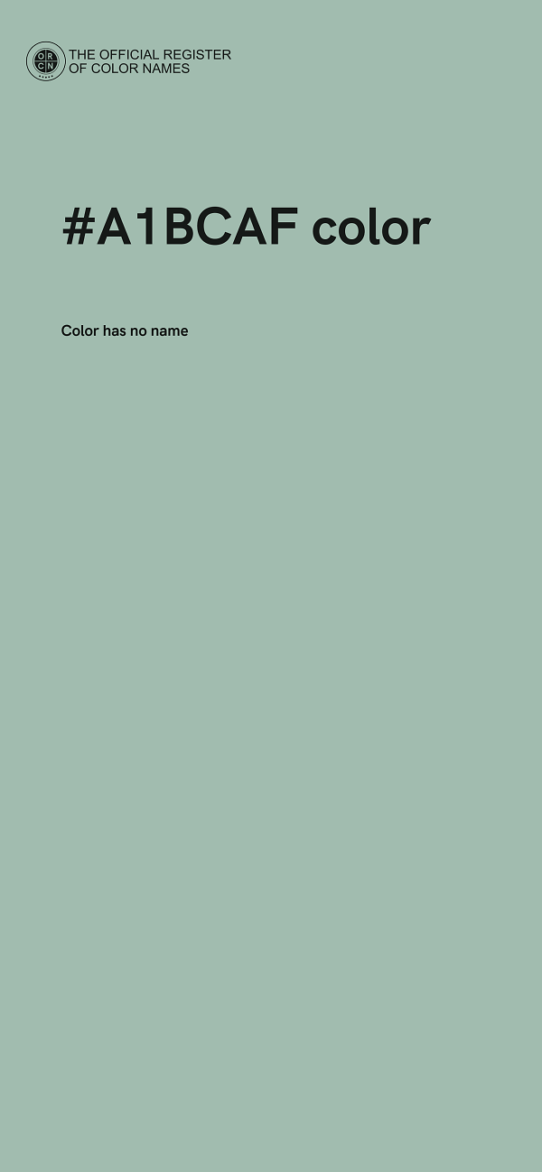 #A1BCAF color image