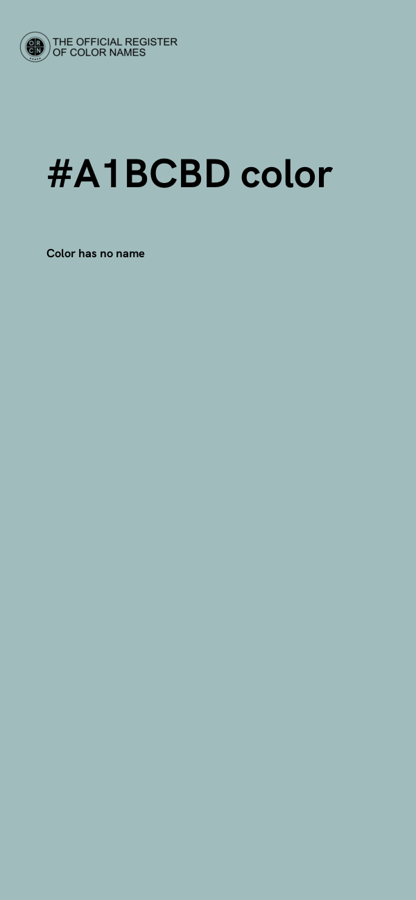 #A1BCBD color image