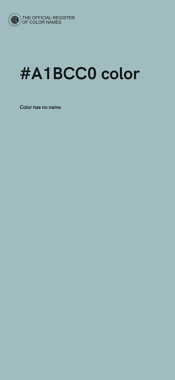 #A1BCC0 color image