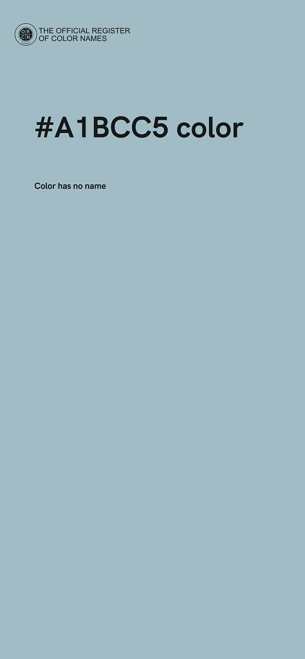#A1BCC5 color image