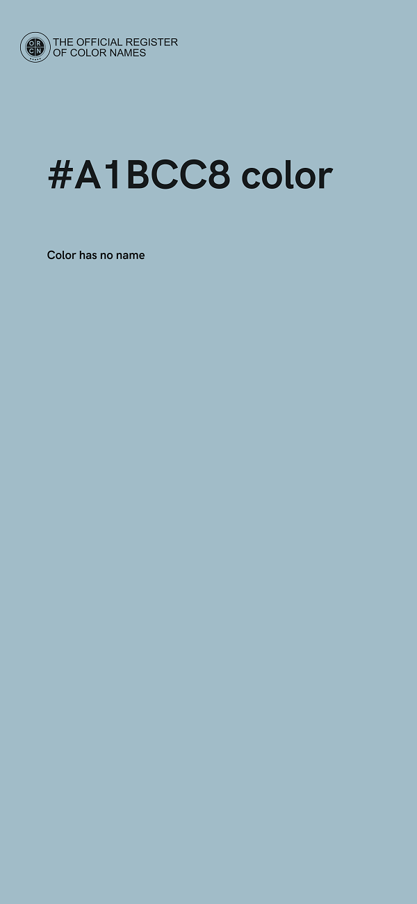 #A1BCC8 color image