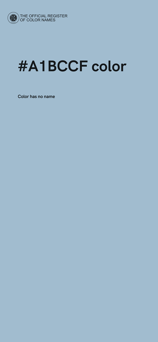 #A1BCCF color image