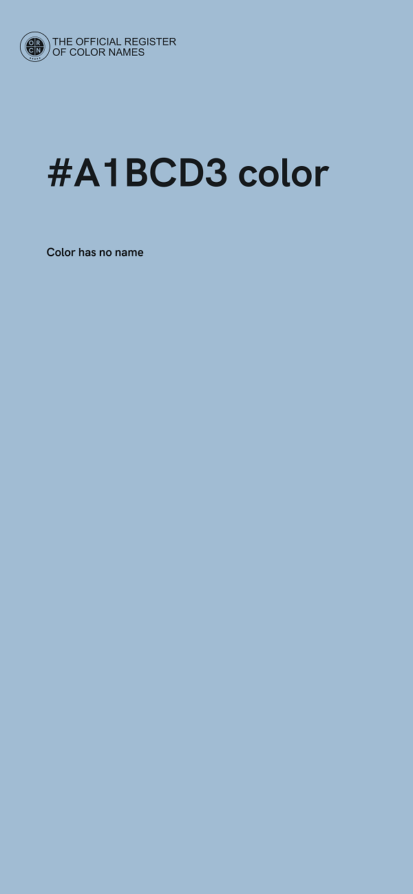 #A1BCD3 color image