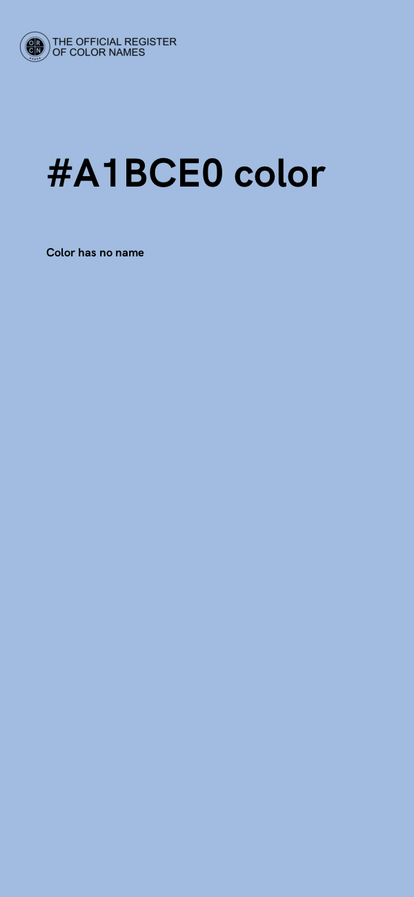 #A1BCE0 color image