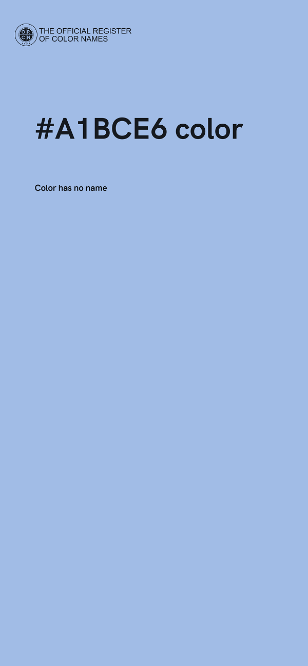 #A1BCE6 color image