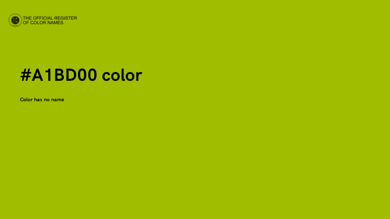 #A1BD00 color image