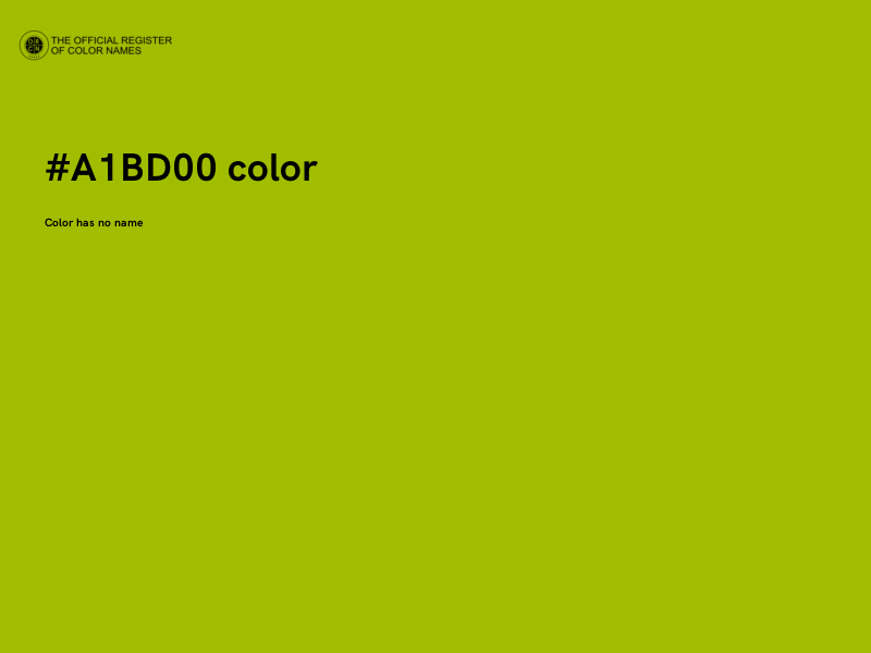 #A1BD00 color image