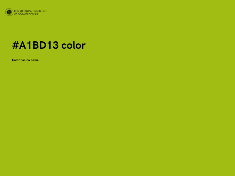 #A1BD13 color image