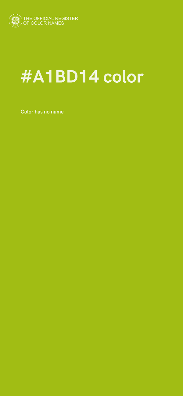 #A1BD14 color image
