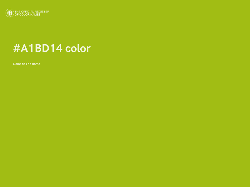 #A1BD14 color image