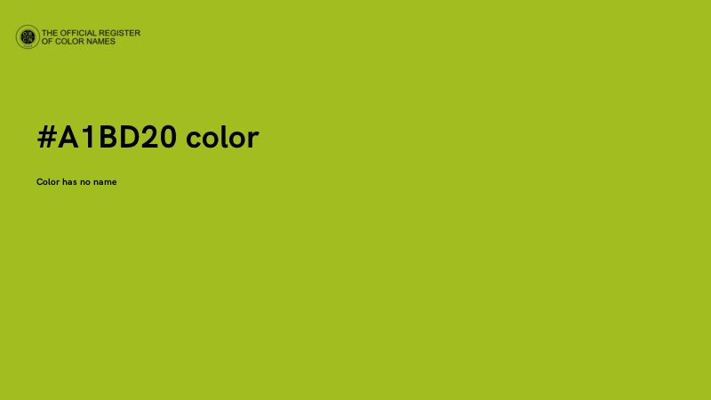 #A1BD20 color image