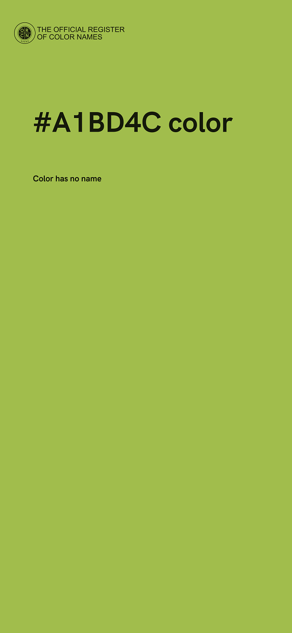 #A1BD4C color image