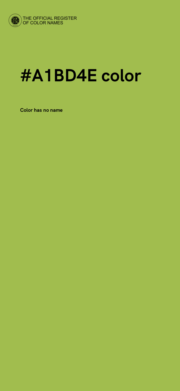 #A1BD4E color image