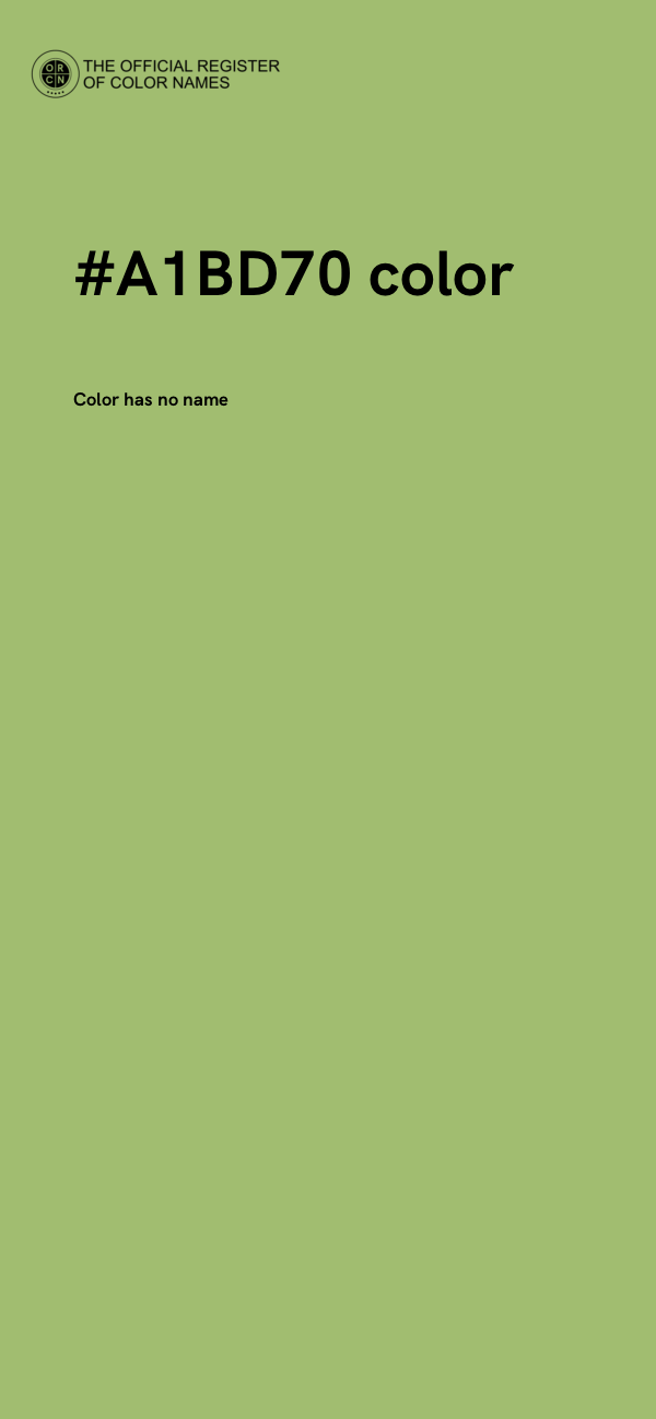 #A1BD70 color image