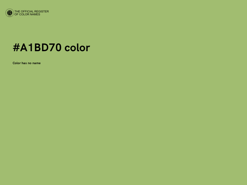 #A1BD70 color image
