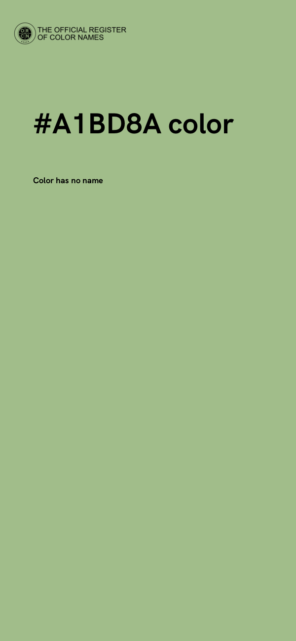 #A1BD8A color image