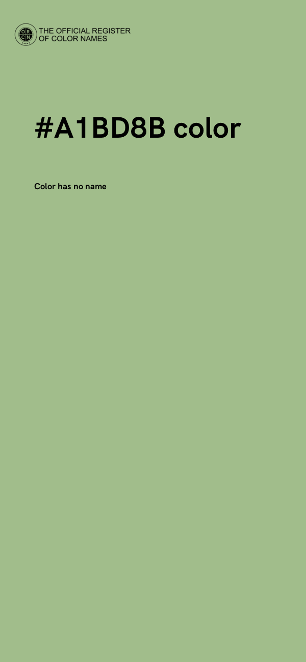 #A1BD8B color image