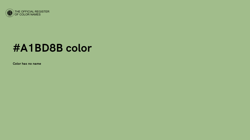 #A1BD8B color image