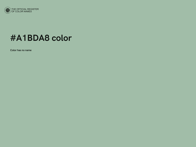 #A1BDA8 color image